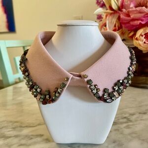 Zara Pink Embellished Collar Necklace